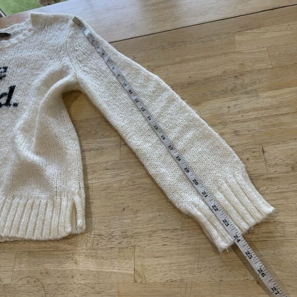 Wooden Ships Be Kind Sweater S/M Wool Mohair Knit Cream Delicate Lightweight - Picture 14 of 14